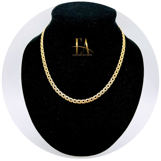 Flat link Chain 18k