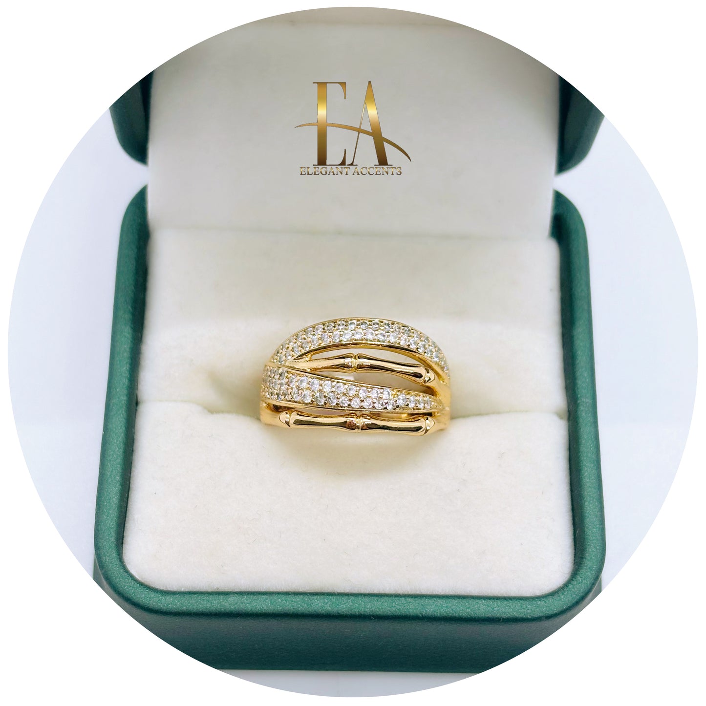 Cz Broad Band Ring