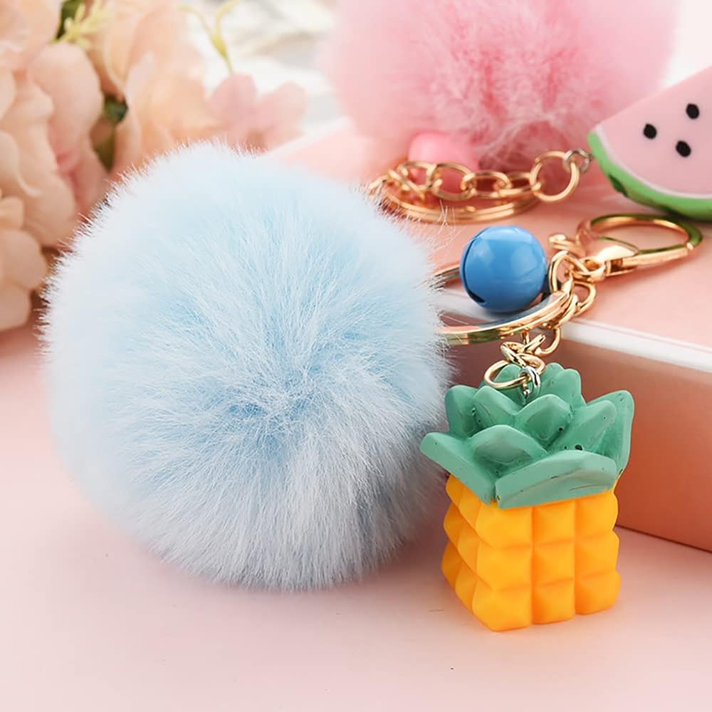 Fluffy Ball Keychain